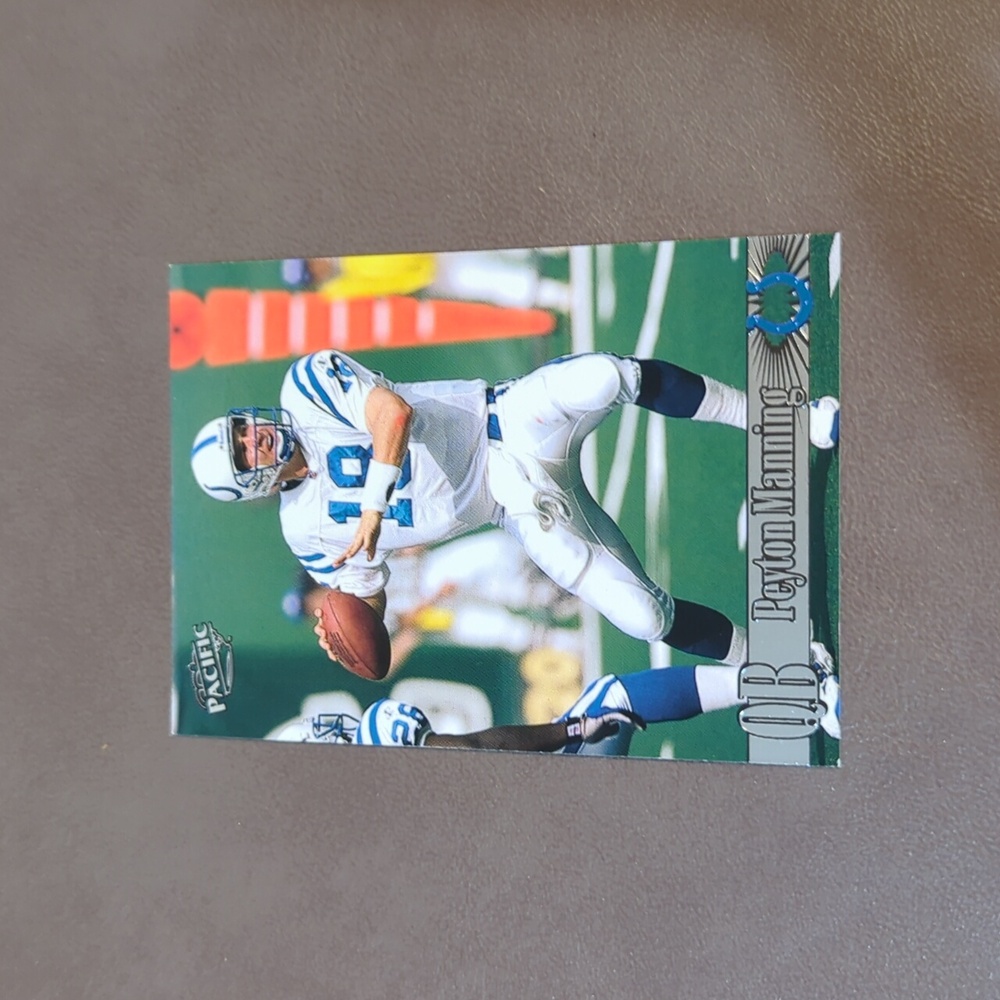 1998 Pacific Peyton Manning rookie card Indianapolis Colts Tennessee Number 181